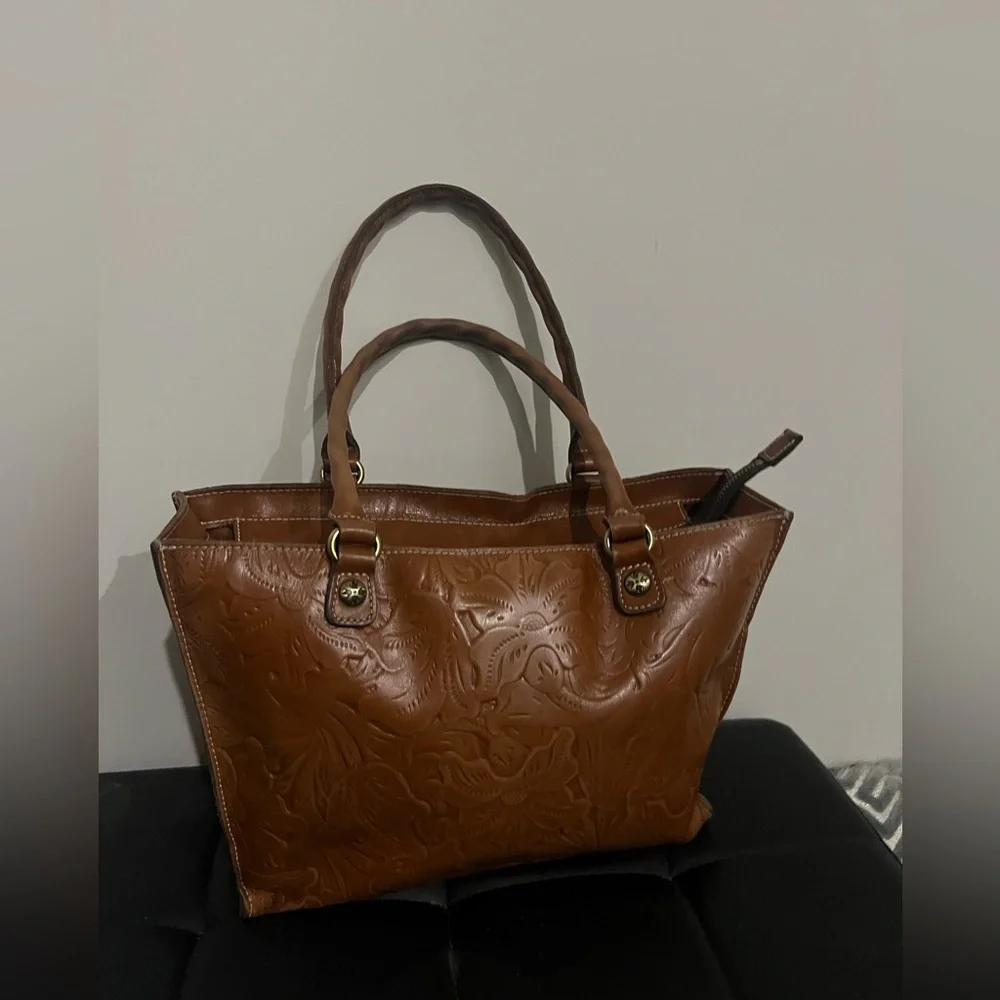 Patricia Nash Zancona Tooled Brown Leather Tote Reiti Wallet New With Tags $308